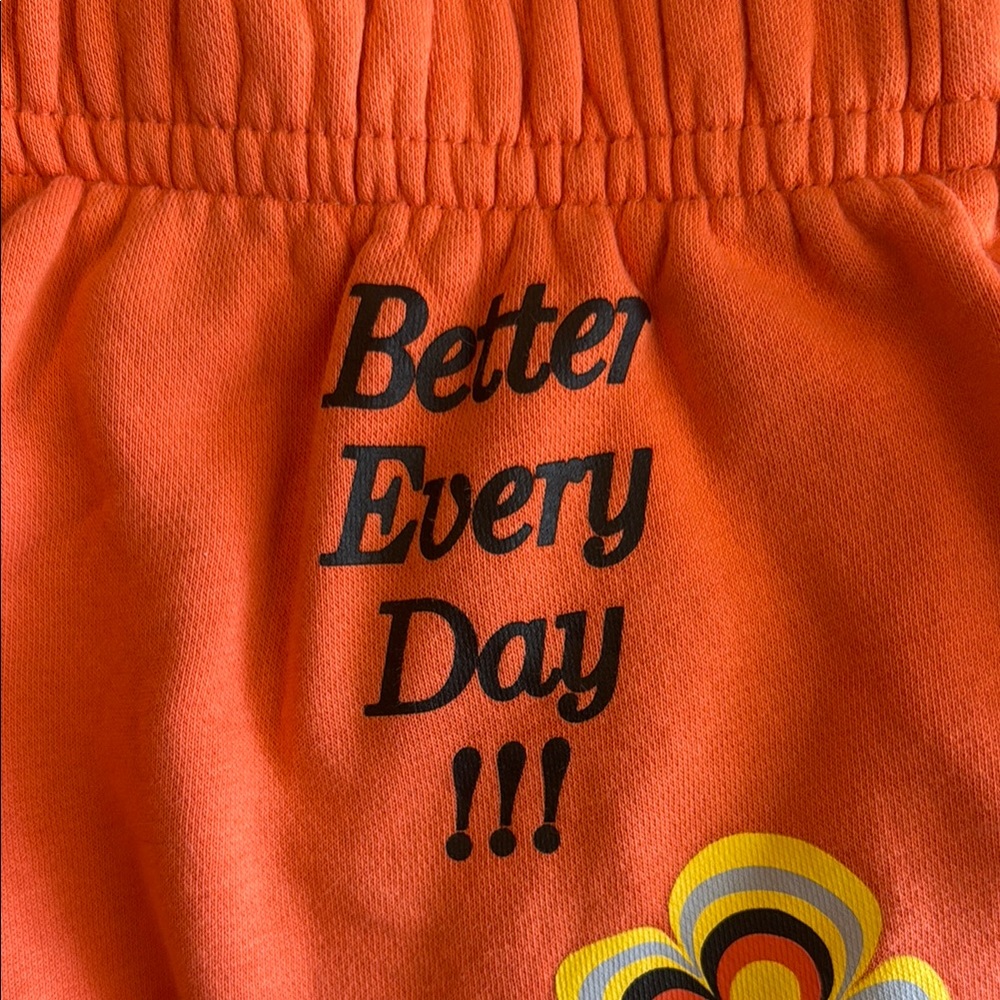 Nike Orange Women's Sweat Shorts - Picture 3 of 4